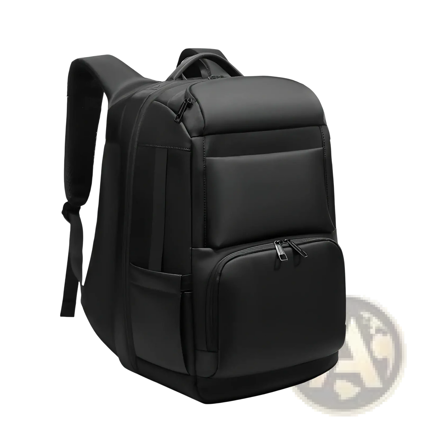 Multifunctional Black Nylon Laptop Backpack for Business and Travel