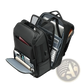 Multifunctional Black Nylon Laptop Backpack for Business and Travel