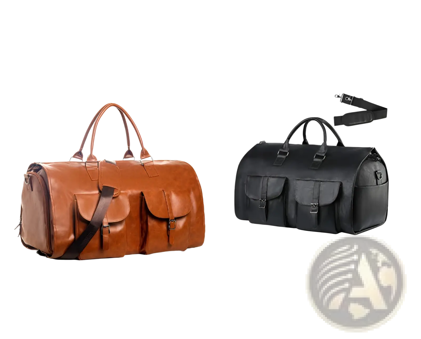 Multifunctional Canvas and Leather Folding Travel Duffel Bag