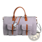 Multifunctional Canvas and Leather Folding Travel Duffel Bag