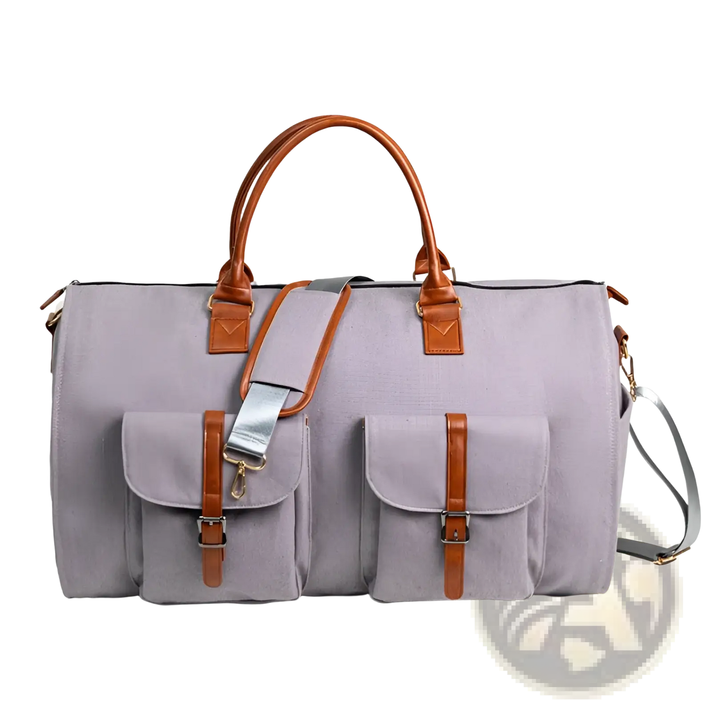 Multifunctional Canvas and Leather Folding Travel Duffel Bag
