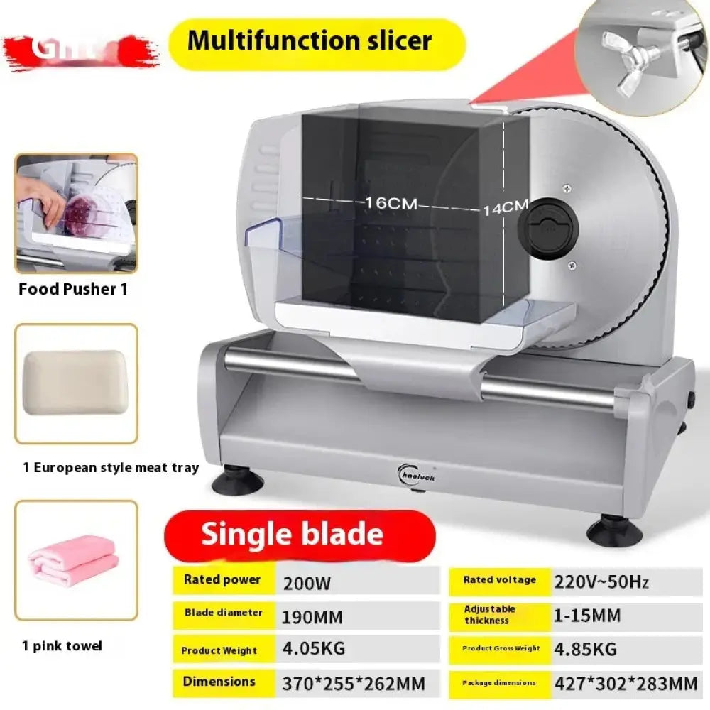 Adjustable Electric Meat and Deli Slicer with Precision Blade