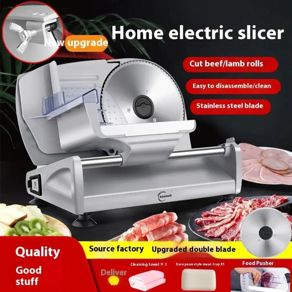 Adjustable Electric Meat and Deli Slicer with Precision Blade