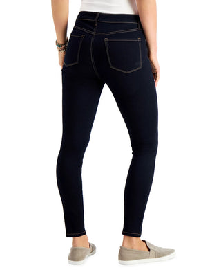 Calça jeans skinny feminina Style &amp; Co, cintura alta, preta, tamanho 8