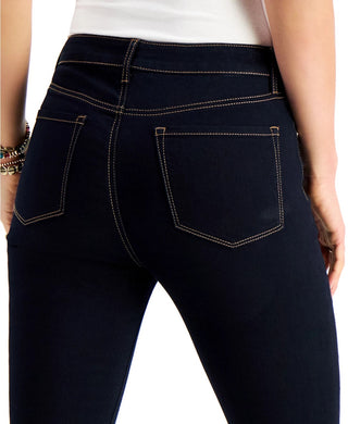 Calça jeans skinny feminina Style &amp; Co, cintura alta, preta, tamanho 8