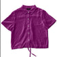 Camisa feminina Alfani com cordão na bainha, rosa, tamanho extragrande