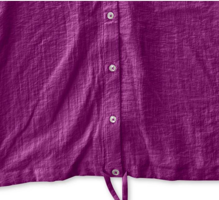 Camisa feminina Alfani com cordão na bainha, rosa, tamanho extragrande