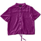 Camisa feminina Alfani com cordão na bainha, branca, tamanho grande