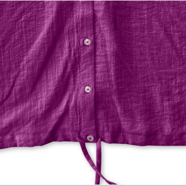 Camisa feminina Alfani com cordão na bainha, branca, tamanho grande