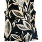 Blusa feminina Alfani estilo envelope com estampa botânica, preta, tamanho extra pequeno