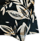 Blusa feminina Alfani estilo envelope com estampa botânica, preta, tamanho extra pequeno