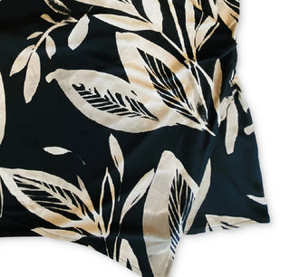 Blusa feminina Alfani estilo envelope com estampa botânica, preta, tamanho extra pequeno