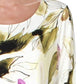 Blusa feminina Alfani com estampa floral e bainha pontuda, preta, tamanho extra grande