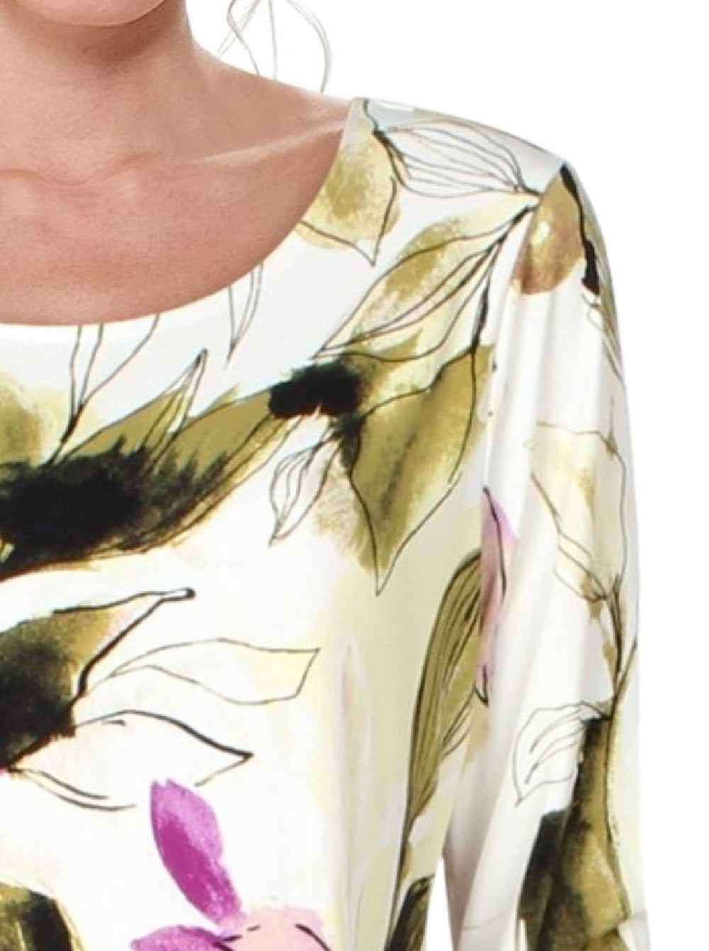 Blusa feminina Alfani com estampa floral e bainha pontuda, preta, tamanho extra grande