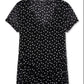 INC International Concepts Top feminino com decote em V e camada dupla, preto, tamanho pequeno