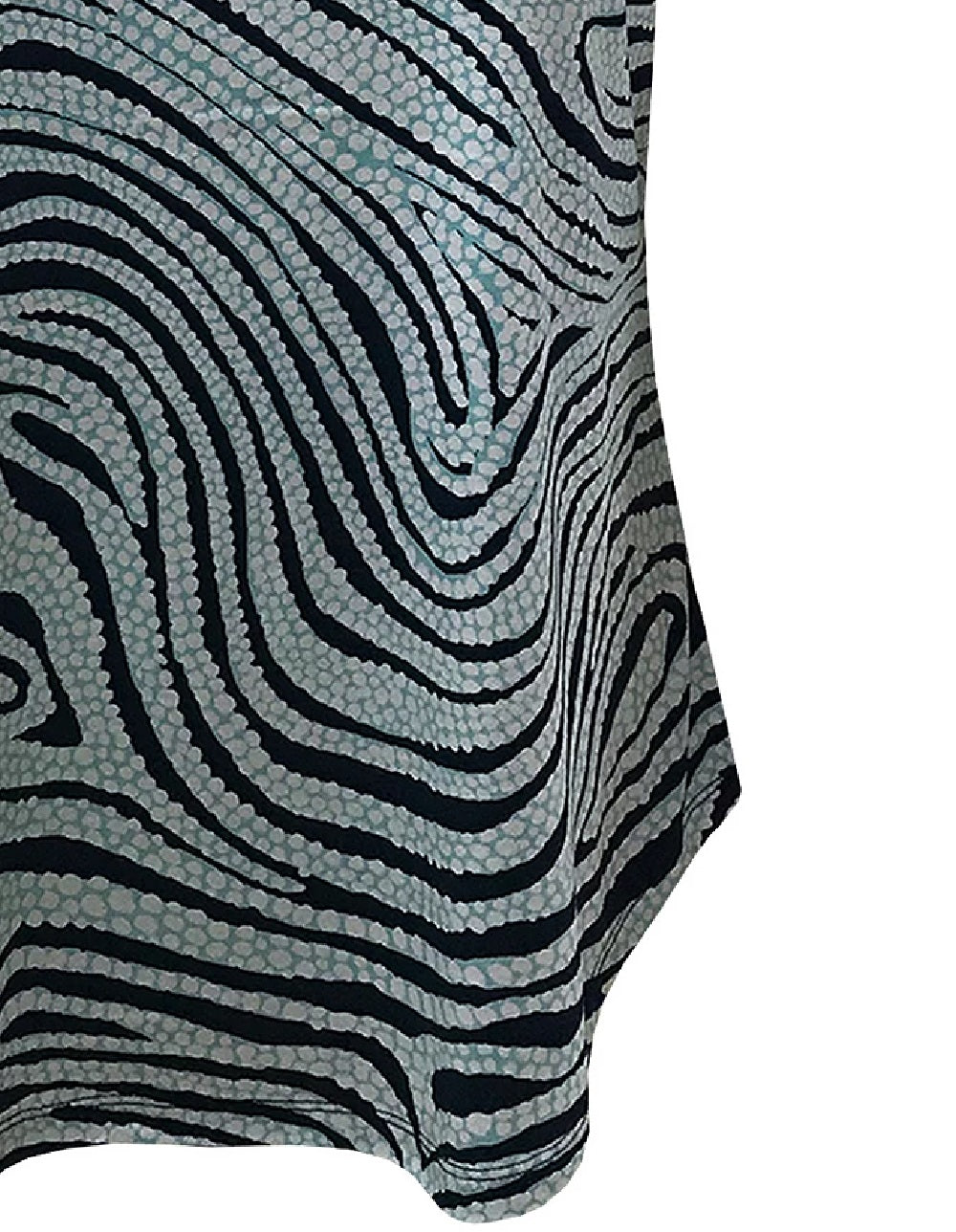 JM Women's Collection Top Petite com Estampa de Zebra e Decote Redondo, Turquesa/Aqua, Tamanho Petite