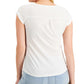 Camiseta feminina com estampa Happy Stripes da Style &amp; Co, branca, tamanho X-S