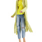 Cardigan longo com franjas feminino INC International Concepts, tamanho grande, dourado