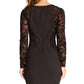 Vestido justo com mangas transparentes BCX Juniors, preto, tamanho 3