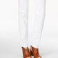 Calça jeans skinny feminina Style &amp; Co Curvy Fit, comprimento regular, curta e longa, branca, tamanho 14