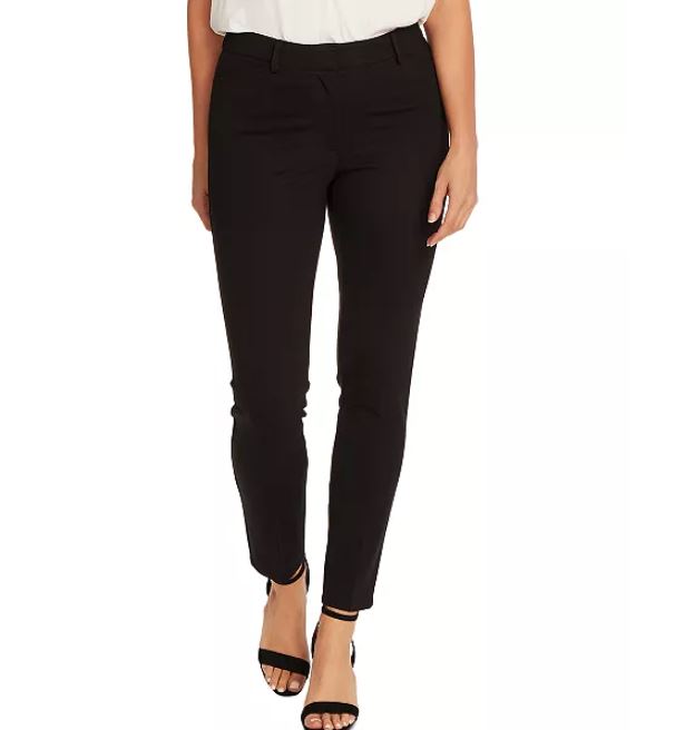 Calça feminina Vince Camuto Ponte Slim Leg Preta Tamanho 8