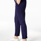 Calça chino reta Tommy Hilfiger feminina Th Flex com punho, azul-marinho, tamanho 16