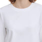 Blusa Calvin Klein Feminina Mangas Franzidas Brancas Tamanho Grande