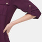 Blusa Calvin Klein Feminina Texturizada com Aba Dobrada Roxa Tamanho Extra Grande