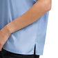 Blusa feminina DKNY com manga elástica, azul marinho, tamanho extragrande