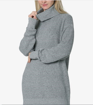 Suéter túnica com gola alta Polly &amp; Esther Junior, cinza, tamanho pequeno