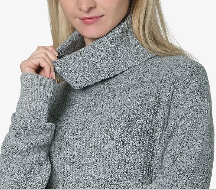 Suéter túnica com gola alta Polly &amp; Esther Junior, cinza, tamanho pequeno