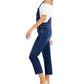 Macacão jeans feminino Tommy Jeans com logo azul, tamanho 30
