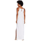 Vestido envelope falso com strass feminino BCX, branco, tamanho pequeno