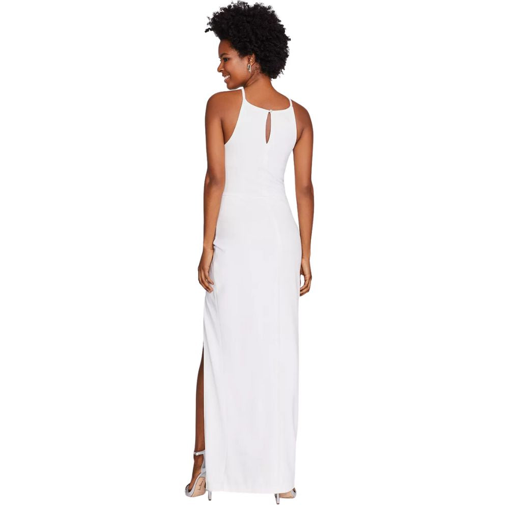 Vestido envelope falso com strass feminino BCX, branco, tamanho pequeno