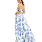 Vestido de cetim com bolinhas e estampa floral brilhante City Studios Juniors, tamanho 1, azul