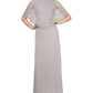 Vestido Capelet Overlay Feminino SL Fashions Cinza Tamanho 8 Petite