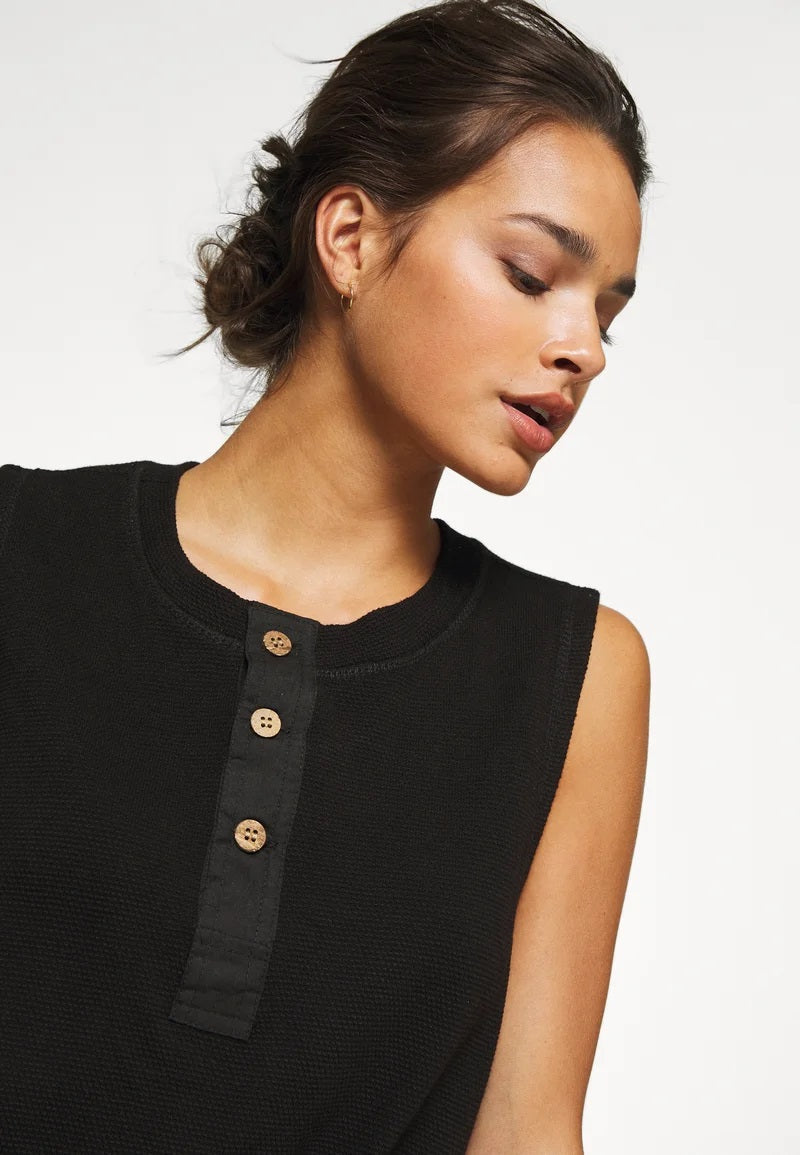 Body Peek Aye Henley Feminino Free People Preto Tamanho Médio