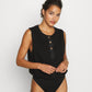 Body Peek Aye Henley Feminino Free People Preto Tamanho Médio
