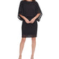 Vestido Blusão Feminino Jessica Howard Petite Illusion-Detail Preto Tamanho 6 P