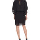 Vestido Blusão Feminino Jessica Howard Petite Illusion-Detail Preto Tamanho 6 P