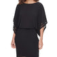 Vestido Blusão Feminino Jessica Howard Petite Illusion-Detail Preto Tamanho 6 P