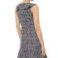 Vestido feminino Michael Kors Jacquard Fit &amp; Flare, prateado, tamanho extra grande
