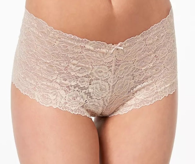 INC International Concepts Shorts de renda feminino bege tamanho grande