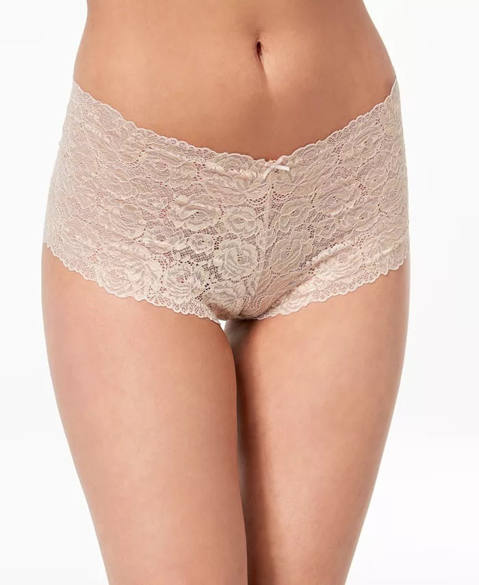 INC International Concepts Shorts de renda feminino bege tamanho grande