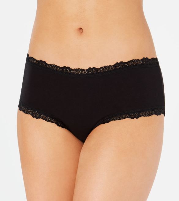 Jenni Women's Lace Trim Hipster Underwear Preto Tamanho XX-G