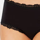 Jenni Women's Lace Trim Hipster Underwear Preto Tamanho XX-G