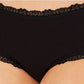 Jenni Women's Lace Trim Hipster Underwear Preto Tamanho XX-G
