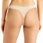 Tanga feminina Charter Club Everyday de algodão com acabamento em renda, bege, tamanho XX-G