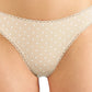Tanga feminina Charter Club Everyday de algodão com acabamento em renda, bege, tamanho XX-G