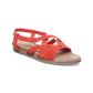 Sandálias rasteiras femininas Bearpaw Aruba vermelhas tamanho 6